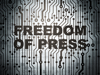 Image showing Political concept: circuit board with Freedom Of Press