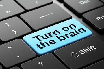 Image showing Learning concept: Turn On The Brain on computer keyboard background