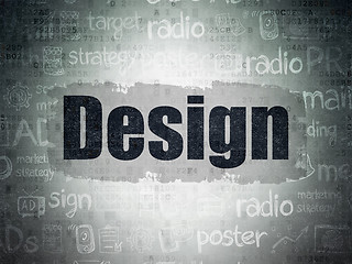 Image showing Marketing concept: Design on Digital Paper background