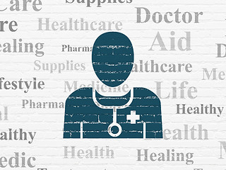 Image showing Medicine concept: Doctor on wall background