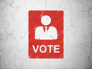 Image showing Politics concept: Ballot on wall background