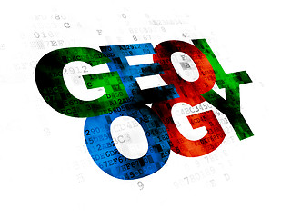 Image showing Learning concept: Geology on Digital background