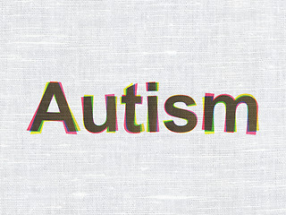 Image showing Health concept: Autism on fabric texture background