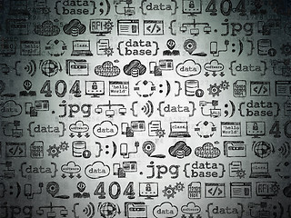 Image showing Digital background: Digital Paper with  Hand Drawn Programming Icons