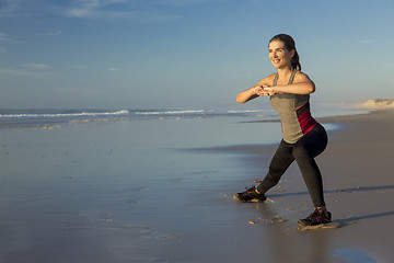 Image showing Exercise at the beach