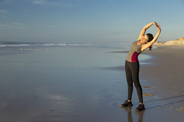 Image showing Exercise at the beach