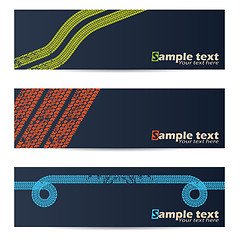 Image showing Cool tire track design banners