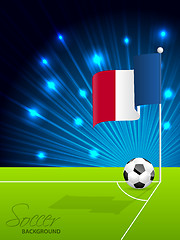 Image showing Soccer ball and french flag
