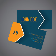 Image showing Modern business card with arrow design