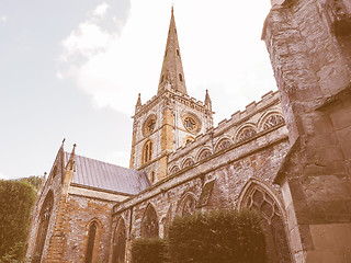 Image showing Holy Trinity church in Stratford upon Avon vintage