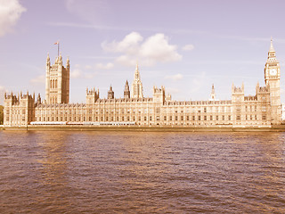 Image showing Houses of Parliament vintage