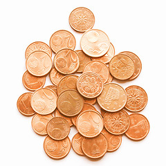 Image showing  Euro coins vintage