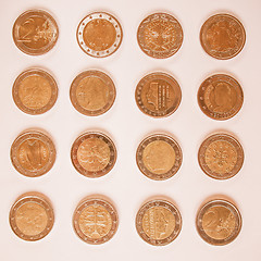 Image showing  Euros money vintage