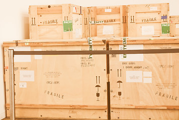 Image showing  Wood box vintage
