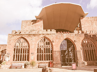 Image showing Coventry Cathedral vintage