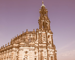 Image showing Dresden Hofkirche vintage