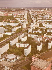 Image showing Berlin aerial view vintage