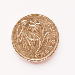 Image showing  UK 1 Pound coin vintage