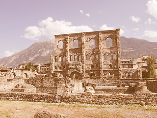 Image showing Roman Theatre Aosta vintage