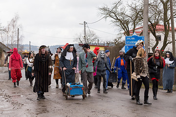 Image showing People attend the Masopust Carnival