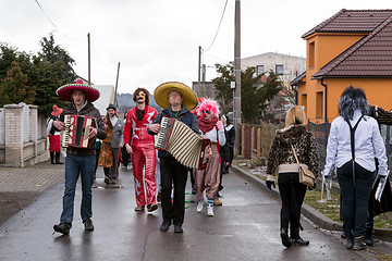 Image showing People attend the Masopust Carnival