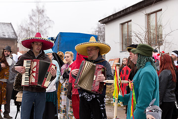 Image showing People attend the Masopust Carnival