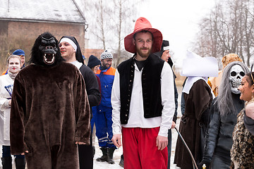 Image showing People attend the Masopust Carnival