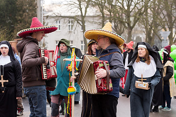 Image showing People attend the Masopust Carnival