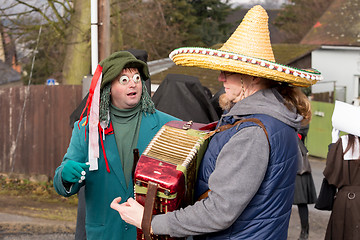 Image showing People attend the Masopust Carnival