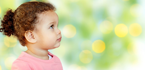 Image showing beautiful little baby girl portrait