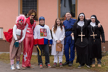 Image showing People attend the Masopust Carnival