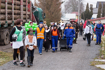 Image showing People attend the Masopust Carnival