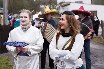 Image showing People attend the Masopust Carnival