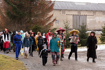 Image showing People attend the Masopust Carnival