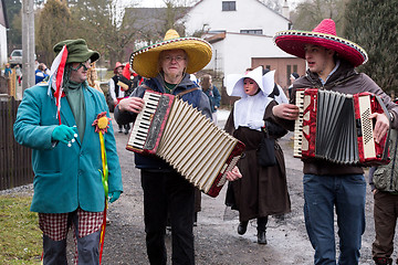 Image showing People attend the Masopust Carnival