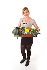 Image showing Cute blond girl shot in studio