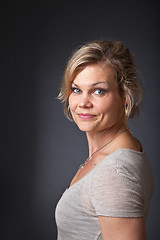 Image showing Cute blond girl shot in studio