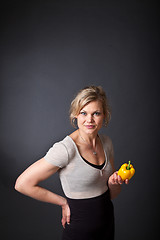 Image showing Cute blond girl shot in studio