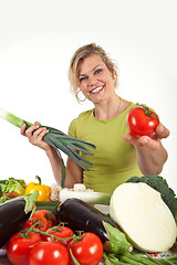 Image showing Cute blond girl shot in studio