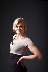 Image showing Cute blond girl shot in studio