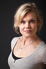 Image showing Cute blond girl shot in studio