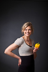 Image showing Cute blond girl shot in studio