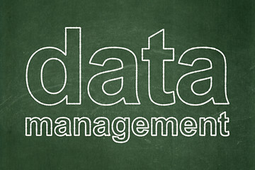 Image showing Information concept: Data Management on chalkboard background