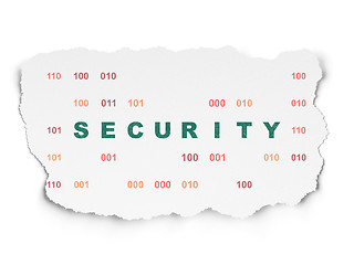 Image showing Protection concept: Security on Torn Paper background