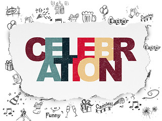 Image showing Holiday concept: Celebration on Torn Paper background