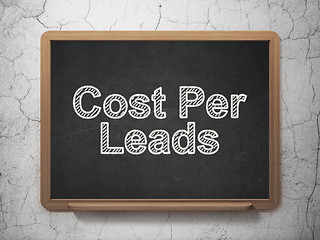 Image showing Business concept: Cost Per Leads on chalkboard background