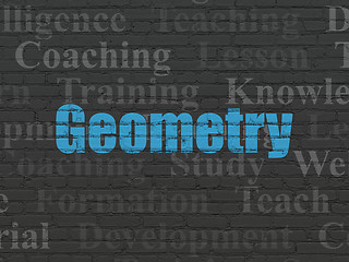 Image showing Studying concept: Geometry on wall background