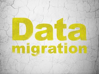 Image showing Data concept: Data Migration on wall background
