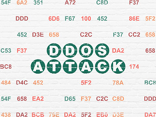 Image showing Security concept: DDOS Attack on wall background