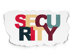 Image showing Safety concept: Security on Torn Paper background